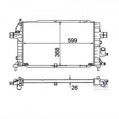 8MK376781-041 RADYATÖR ASTRA H 1.3-1.7-1.9 CDTİ 04 ZAFIRA 1.7-1.9 CDTI 05 AC KLİMASIZ MEK 599 x368x26