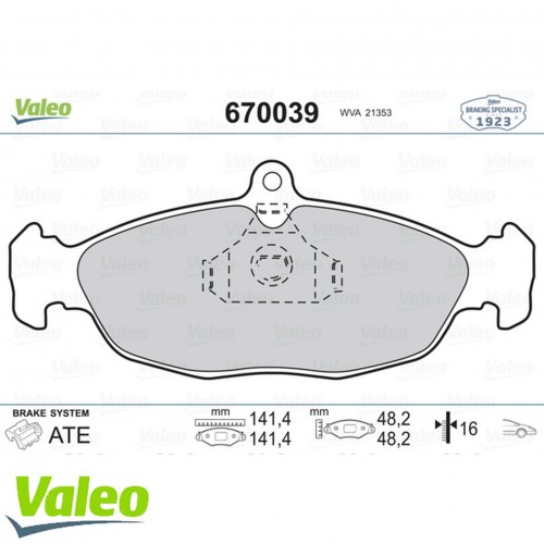 ÖN BALATA ASTRA F-CORSA A B -VECTRA A -TIGRA- 94-00 COMBO 1.4-1.6i-1.7 D 92-00