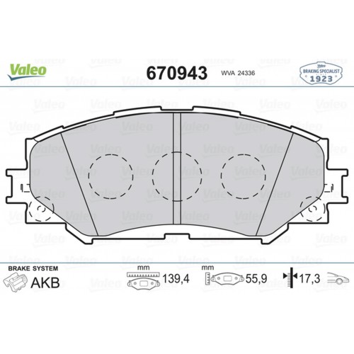 ÖN BALATA COROLLA 1.6 01/09 -1.8 05/07 -AURIS 1.4 1.6 VTI 03/07 1.8 VVTI 10/06 RAV4 III 3.06