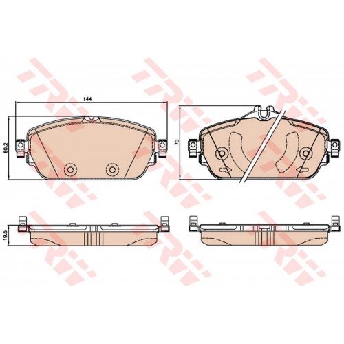 FREN BALATASI ÖN MERCEDES-BENZ C SERİSİ C 160 15-, C 180 14-, C 200 13-18, C 250 14-18, C 300 15-18, C 350 E 15-18, C 200 D 15-, C SERİSİ T-MODEL C 160 15-, C 180 14-, C 200-250 14-18, C 300 15-18, C