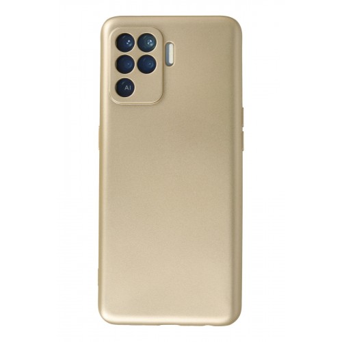 Newface Oppo Reno 5 Lite Kılıf Premium Rubber Silikon - Gold