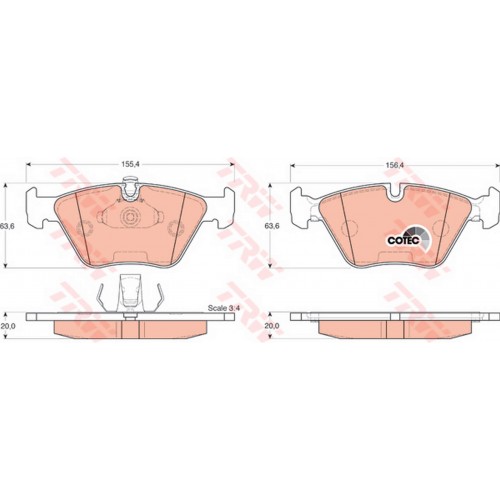 ÖN BALATA BMW E39 520i 96-00 523i 96-00 528i 96-00 525TDS 96-03