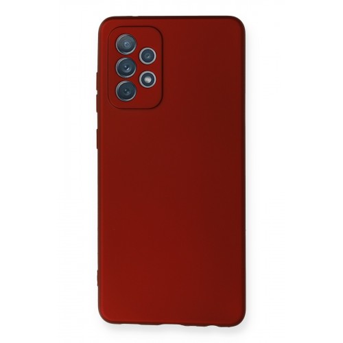 Newface Samsung Galaxy A72 Kılıf Premium Rubber Silikon - Bordo