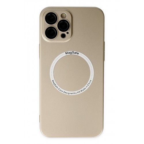 Newface iPhone 12 Pro Max Kılıf Jack Magneticsafe Lens Silikon - Gold