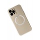 Newface iPhone 12 Pro Max Kılıf Jack Magneticsafe Lens Silikon - Gold