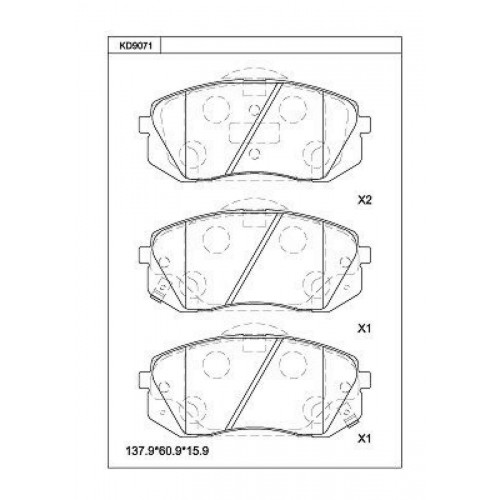 ÖN BALATA HYUNDAI İX35 2.0-2.0 CRDİ 10 CARENS III 06 SPORTAGE 06 D4EAD1B MOTOR İÇİN GDB3461