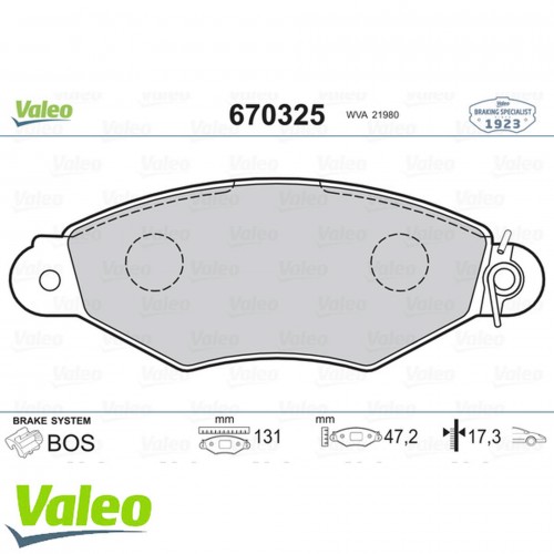 ÖN BALATA KNG 1.9D 97-03 -KNG 1.5DCİ 01-10 -XSARA 1.4İ-1.5D 97-05 130.8x47.4x18