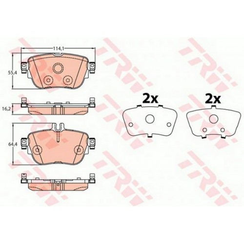 FREN BALATASI ARKA (114 MM) W213 S213 C238 A238 16-