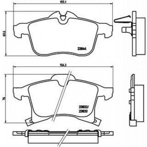 DİSK FREN BALATASI ÖN CHEVROLET GM ASTRA 2.2/2.0D-OPEL ASTRA 1.6/1.8/2.0/2.2/2.0D/2.2D 98