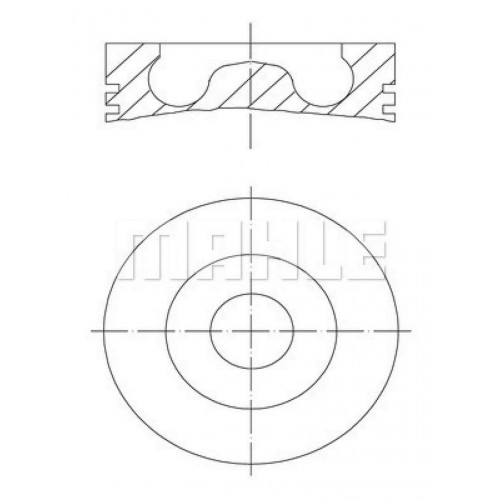 PISTON 81.01 mm (  0.50) VOLKSWAGEN CADDY III GOLF V JETTA PASSAT 2.0 TDI 16V 03- AZV BKP BKD BVF BMN BMM