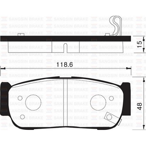 ARKA BALATA SANTAFE 2.2CRDİ-2.2CRDİ 4X4-2.2 CRDİ GLS-2.2CRDİ GLS 4X4 GDB3419