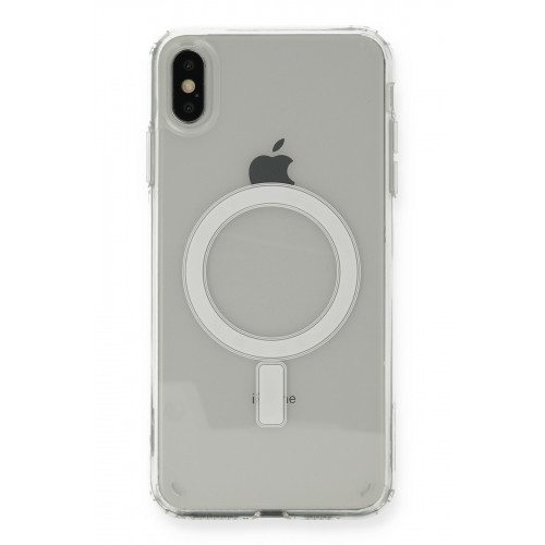 Newface iPhone XS Kılıf Magneticsafe Şeffaf Silikon - Şeffaf