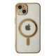 Newface iPhone 14 Plus Kılıf Magneticsafe Lazer Silikon - Gold