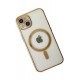 Newface iPhone 14 Plus Kılıf Magneticsafe Lazer Silikon - Gold