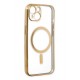 Newface iPhone 14 Plus Kılıf Magneticsafe Lazer Silikon - Gold