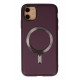 Newface iPhone 12 Kılıf Coco Deri Magneticsafe Silikon - Bordo