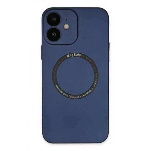 Newface iPhone 12 Kılıf Jack Magneticsafe Lens Silikon - Lacivert