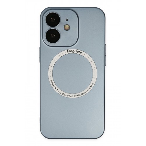 Newface iPhone 12 Kılıf Jack Magneticsafe Lens Silikon - Sierra Blue