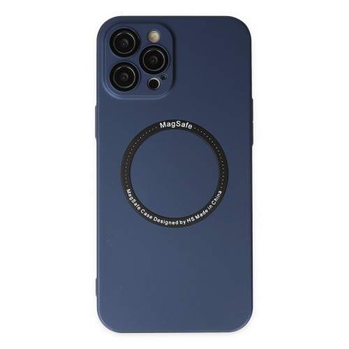 Newface iPhone 12 Pro Kılıf Jack Magneticsafe Lens Silikon - Lacivert