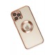 Newface iPhone 12 Pro Kılıf Slot Silikon - Rose Gold