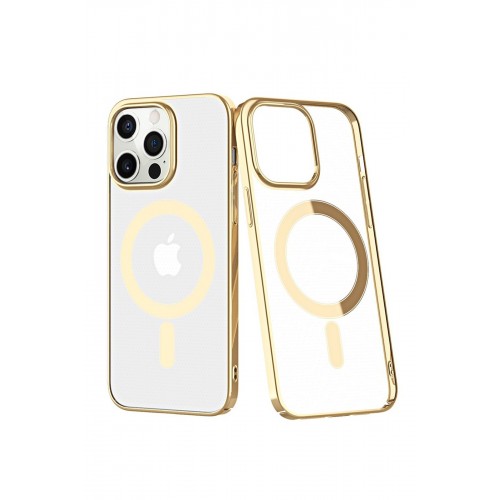 Newface iPhone 12 Pro Max Kılıf Element Magneticsafe Sert Kapak - Gold