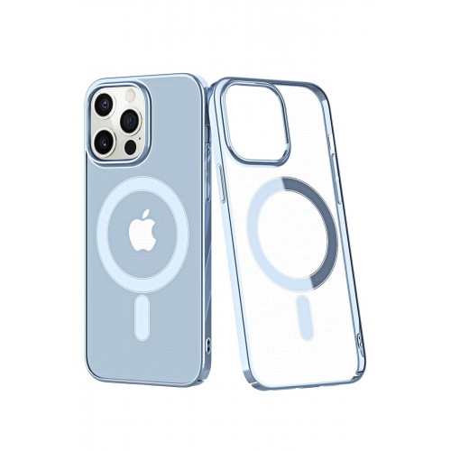 Newface iPhone 12 Pro Max Kılıf Element Magneticsafe Sert Kapak - Sierra Blue