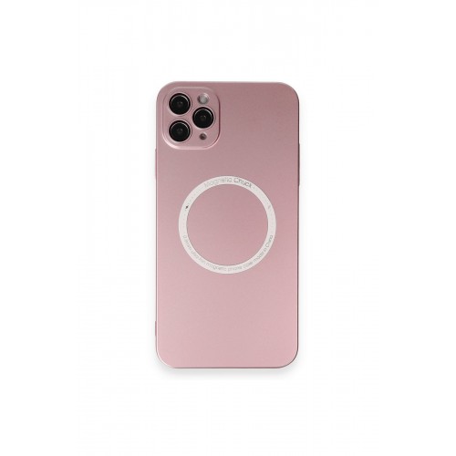 Newface iPhone 11 Pro Max Kılıf Jack Magneticsafe Lens Silikon - Rose Gold