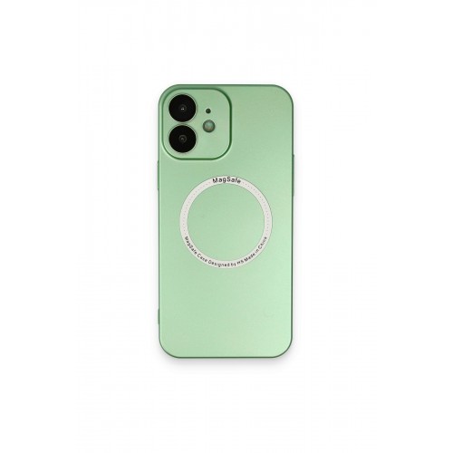 Newface iPhone 12 Kılıf Jack Magneticsafe Lens Silikon - Yeşil