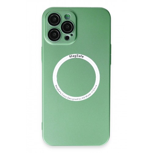 Newface iPhone 12 Pro Kılıf Jack Magneticsafe Lens Silikon - Yeşil