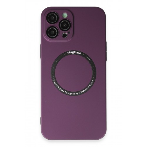 Newface iPhone 12 Pro Kılıf Jack Magneticsafe Lens Silikon - Mürdüm