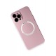 Newface iPhone 12 Pro Kılıf Jack Magneticsafe Lens Silikon - Rose Gold