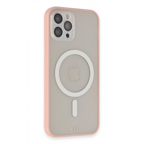 Newface iPhone 12 Pro Kılıf Grand Magneticsafe Kapak - Pembe