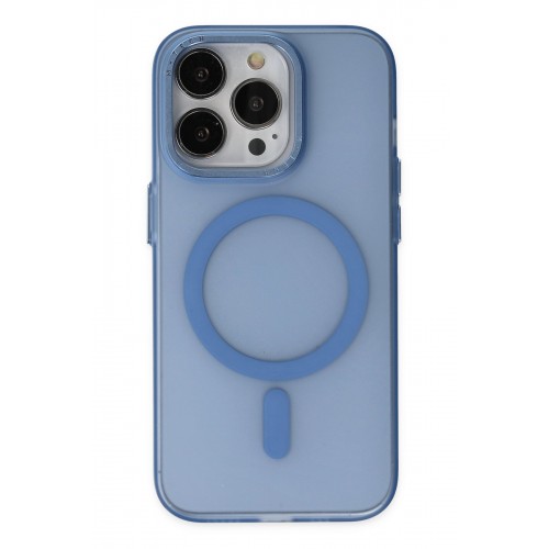 Newface iPhone 13 Pro Max Kılıf Lodos Magneticsafe Mat Kapak - Sierra Blue