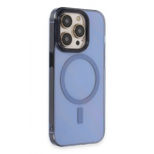 Newface iPhone 14 Pro Kılıf Anka PC Magneticsafe Sert Metal Kapak - Sierra Blue