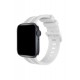 Newface Apple Watch 38mm KR408 Çizgili Silikon Kordon - Beyaz