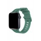 Newface Apple Watch 38mm KR408 Çizgili Silikon Kordon - Yeşil