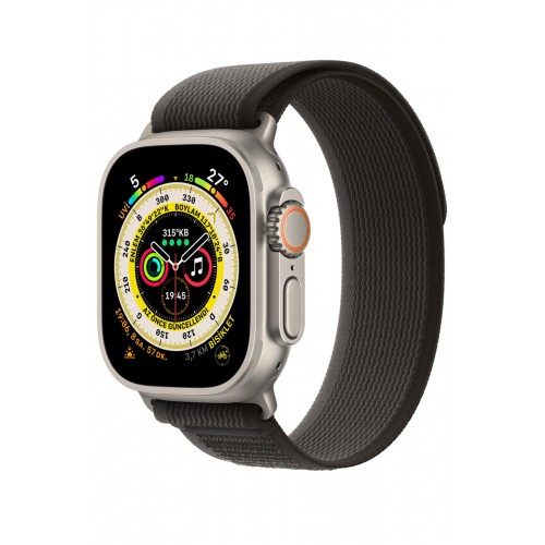 Newface Apple Watch 38mm Trail Kordon - Siyah-Gri