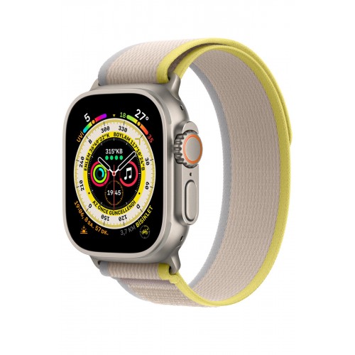 Newface Apple Watch 38mm Trail Kordon - Sarı-Bej