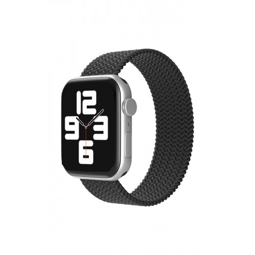 Newface Apple Watch Ultra 49mm Ayarlı Solo Silikon Kordon - Siyah