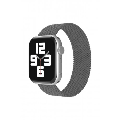 Newface Apple Watch Ultra 49mm Ayarlı Solo Silikon Kordon - Gri