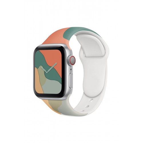 Newface Apple Watch 38mm KR407 Kamuflaj Silikon Kordon - Desen 1