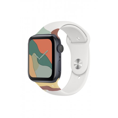 Newface Apple Watch 38mm KR407 Kamuflaj Silikon Kordon - Desen 3