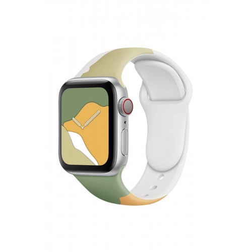 Newface Apple Watch 41mm KR407 Kamuflaj Silikon Kordon - Desen 5