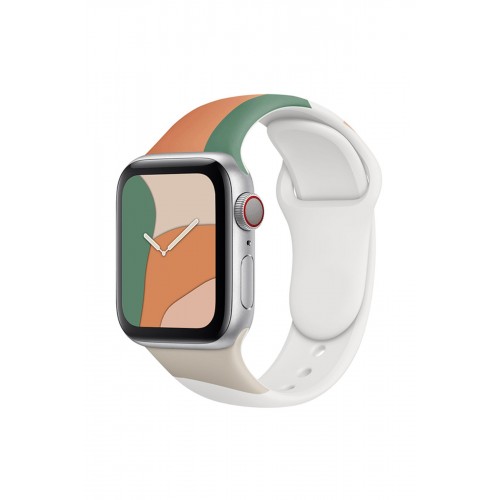 Newface Apple Watch 42mm KR407 Kamuflaj Silikon Kordon - Desen 2