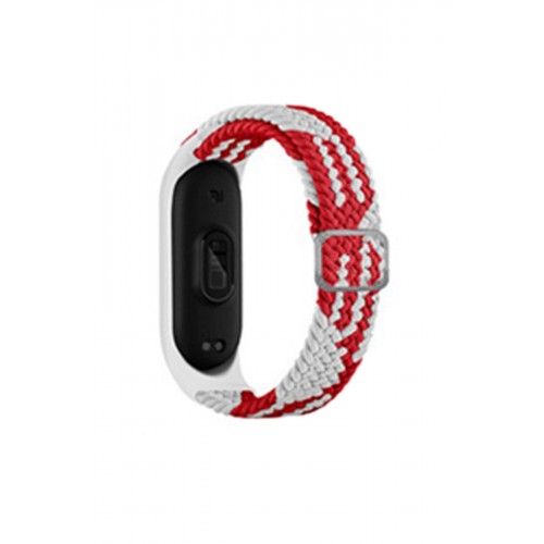 Newface Xiaomi Mi Band 4 Star Kordon - Beyaz-Kırmızı