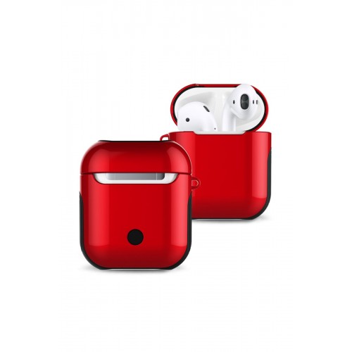 Newface Airpods 2 (2.nesil) 3in1 Kılıf - Kırmızı