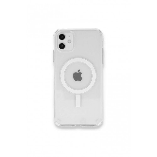 Newface iPhone 12 Mini Kılıf Magneticsafe Şeffaf Silikon - Şeffaf