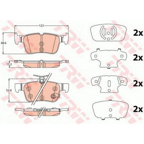 FREN BALATASI ARKA (123 MM) MONDEO V 14-