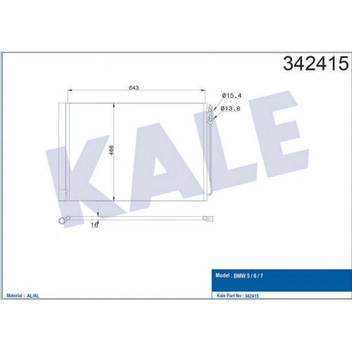 KLIMA RADYATORU BMW F10 F01 N47 N57 B47 B57