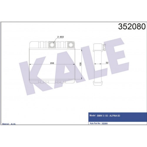 KALORIFER RADYATORU BMW E46 98 05 E83 06 11